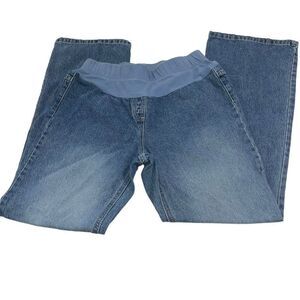 Motherhood Maternity Medium Wash Bootcut Elastic‎ Waist Jeans - Size Small